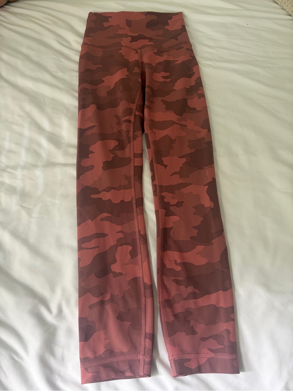 lululemon Camo Leggings - Rust and Deep Red